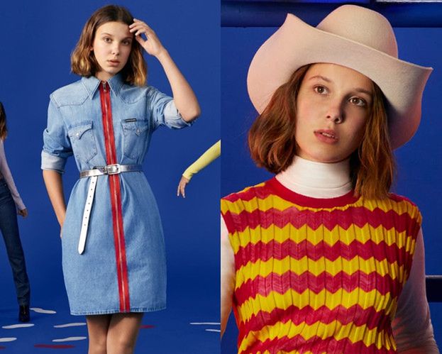 Wystrojona Millie Bobby Brown zachęca do zakupów u Calvina Kleina