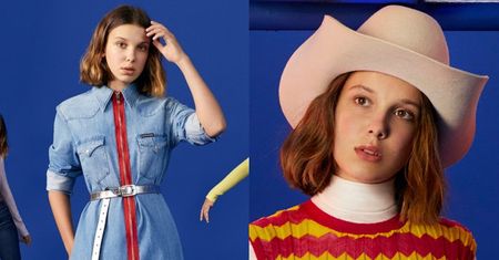 Wystrojona Millie Bobby Brown zachęca do zakupów u Calvina Kleina