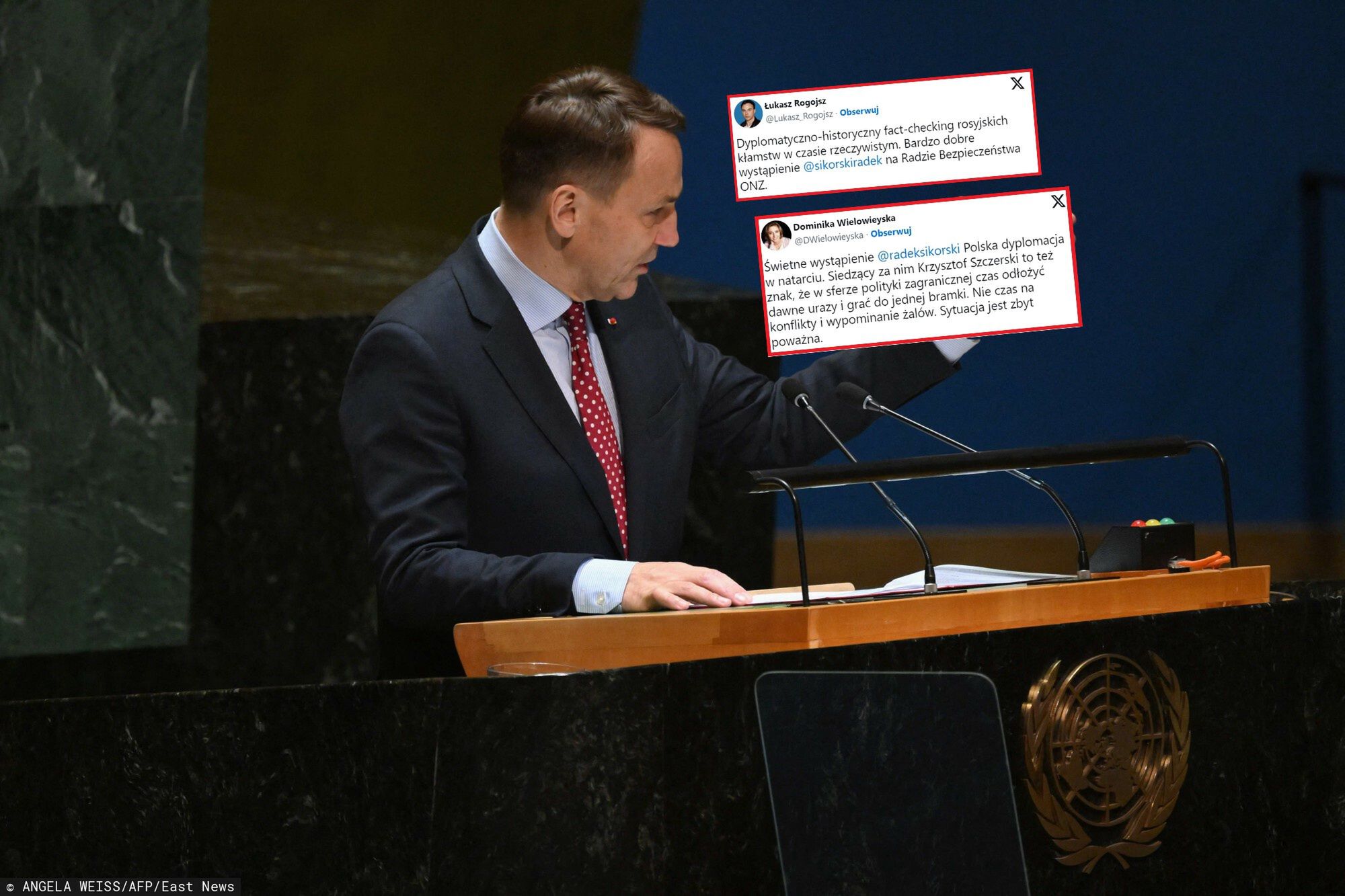 Minister spraw zagranicznych Radosław Sikorski wystąpił na forum ONZ