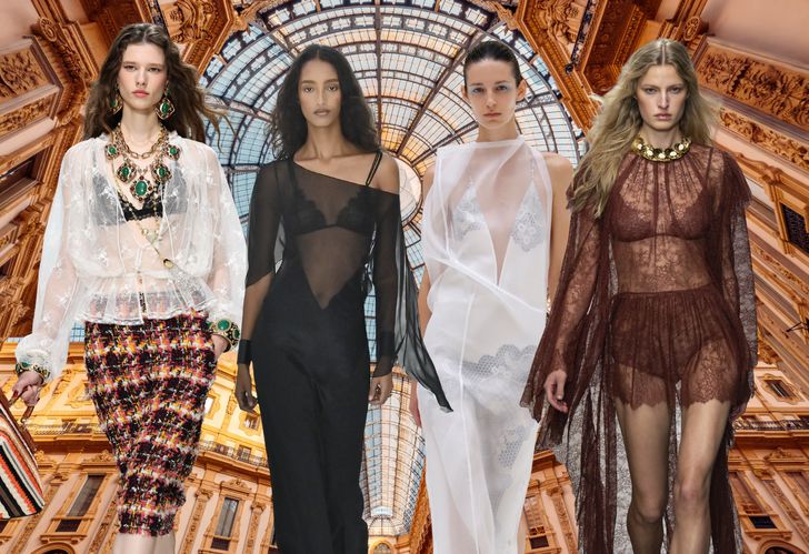 Sheer trend to prawdziwy hit. Zdominował Milan Fashion Week