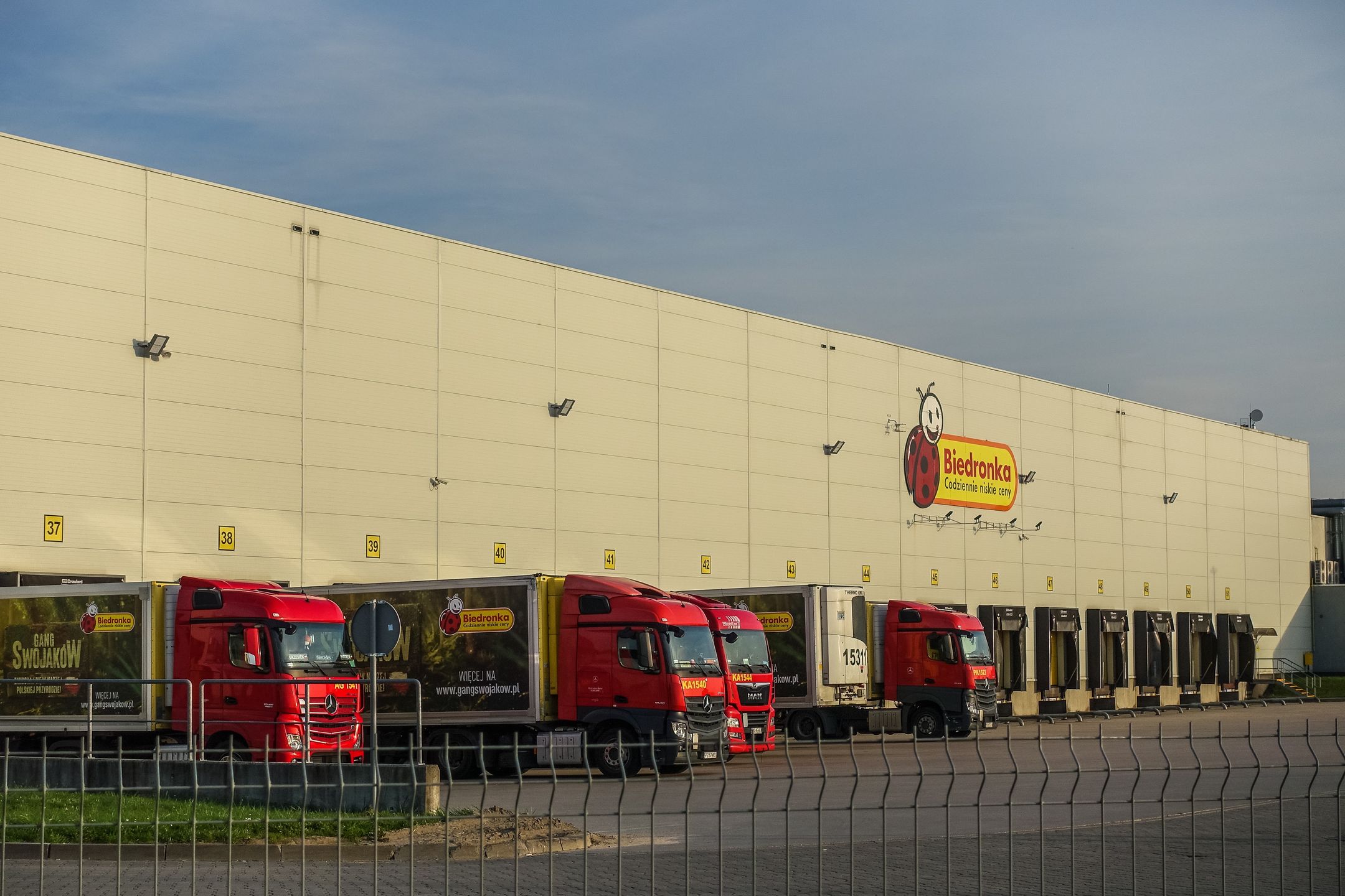 Biedronka (Jeroimo Martins) discount stores chain distribution centre is seen in Gdansk, Poland on 3 October 2021  (Photo by Michal Fludra/NurPhoto via Getty Images)