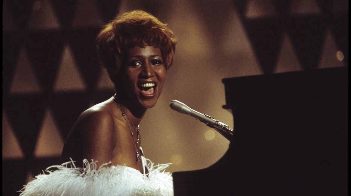 Aretha Franklin w czasie koncertu. Los Angeles, maj 1975 roku
