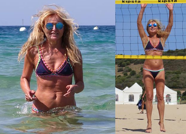 60-letnia Monika Olejnik w bikini gra w siatkówkę (ZDJĘCIA)