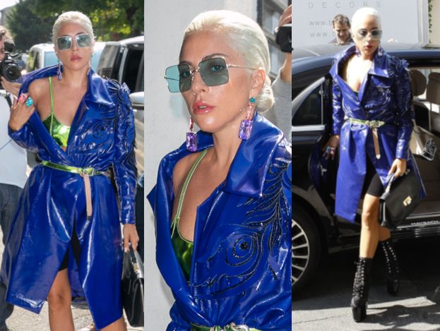 Lady Gaga podbija stolicę Francji na szczudło-butach