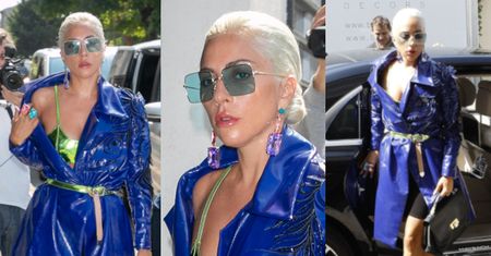 Lady Gaga podbija stolicę Francji na szczudło-butach
