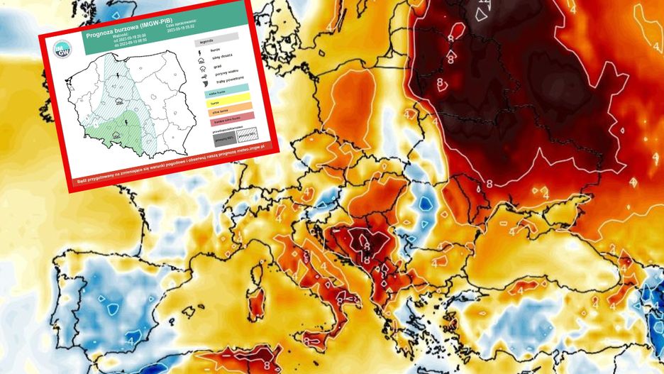 Pogoda. Front związany z niżem Jan do wtorkowego popołudnia przyniesie krótkie ochłodzenie