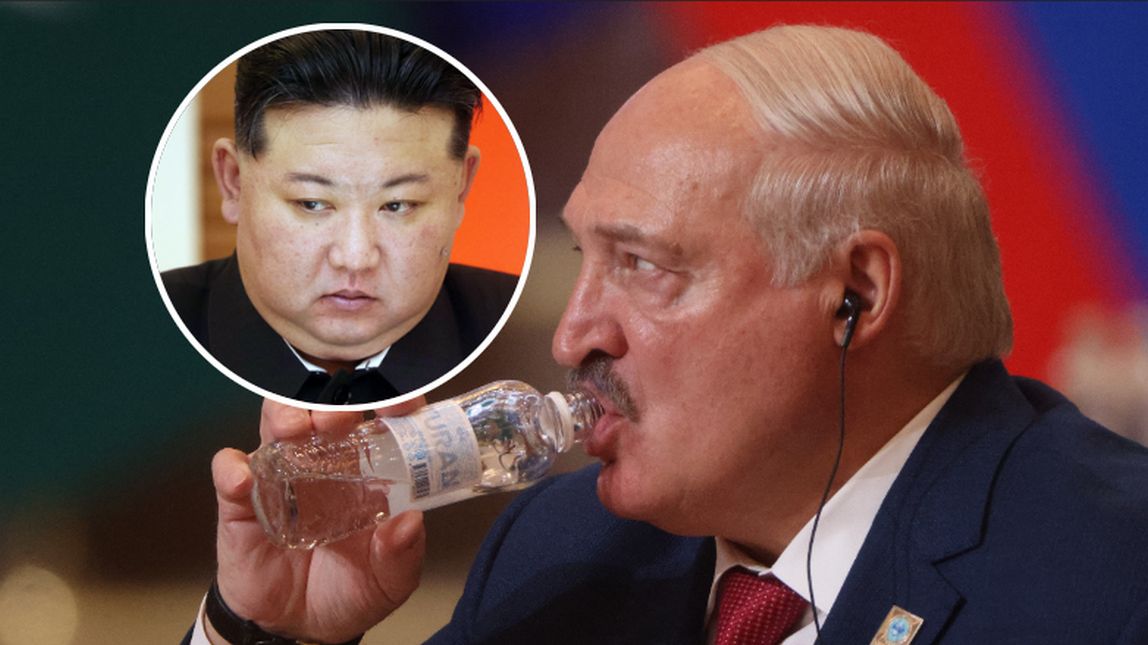 Łukaszenko i Kim Dzong Un