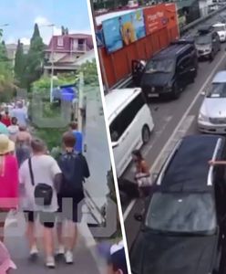 Sparaliżowane lotnisko, panika na plaży. Drony atakują Soczi