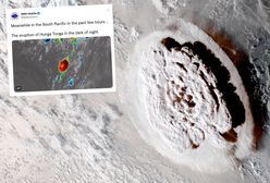 Wybuch podwodnego wulkanu. W pobliżu archipelagu Tonga wydano ostrzeżenie przed tsunami