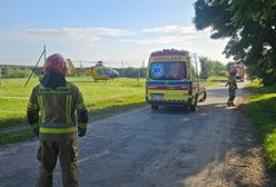 Motocyklista uderzył w dzieci idące poboczem. Lądował śmigłowiec LPR