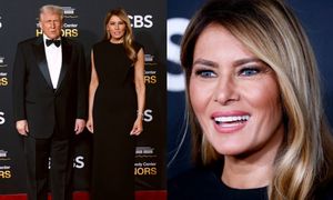 55-letnia Melania Trump z mężem u boku oślepia śnieżnobiałymi licówkami na gali w Waszyngtonie (ZDJĘCIA)