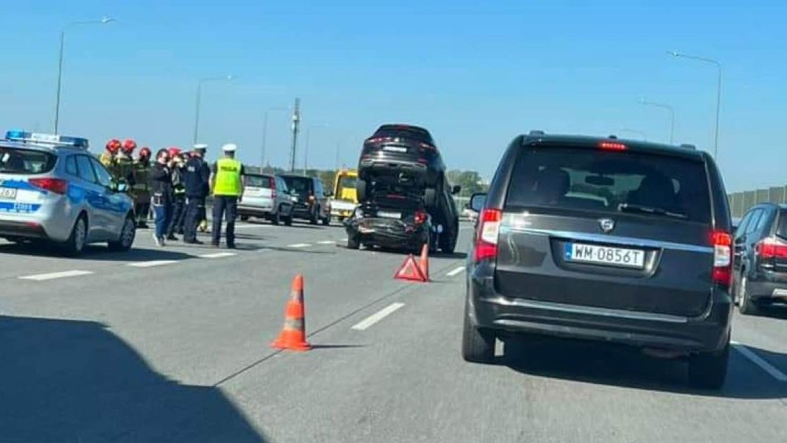 Ogromne utrudnienia na moście Południowym w Warszawie