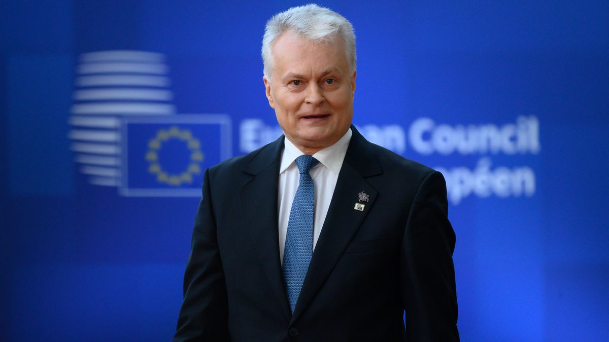 Lithuania President Gitanas Nauseda arrives for the European Council Summit in Brussels, Belgium, on March 20, 2025. (Photo by Jonathan Raa/NurPhoto via Getty Images)