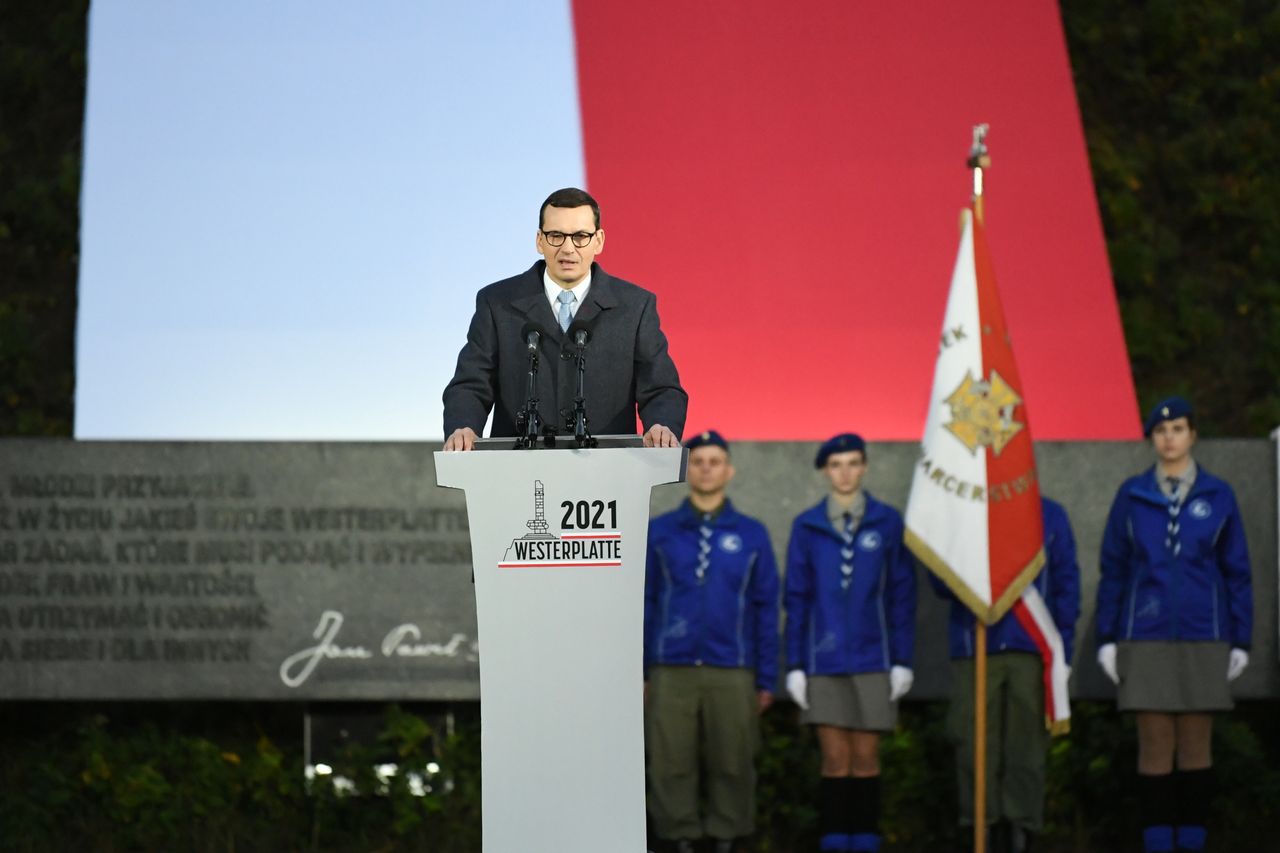 Premier Mateusz Morawiecki na Westerplatte