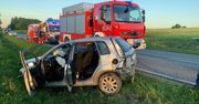 Groźny wypadek w gminie Bodzechów. Lądował śmigłowiec LPR
