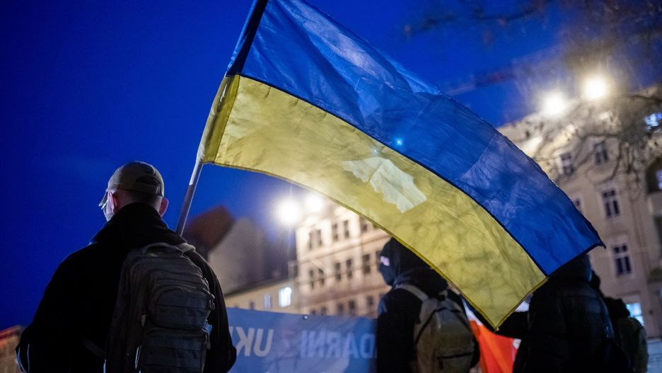 Nz. demonstracje wsparcia dla Ukrainy w Poznaniu
