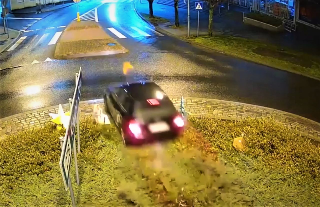 18-latek przeciął rondo. Pirat drogowy nagrany w Sulechowie