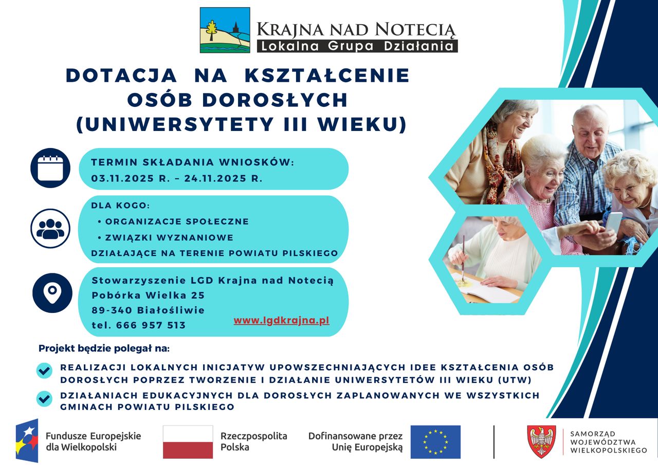 Dotacje na Uniwersytety III Wieku