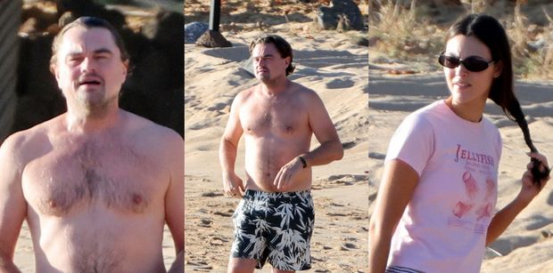 Leonardo DiCaprio dokazuje na plaży z młodszą o 24 lata ukochaną. Para jak z żurnala? (ZDJĘCIA)