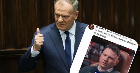 "Mentzen to zauważył". Tusk niespodziewanie udostępnił jego nagranie
