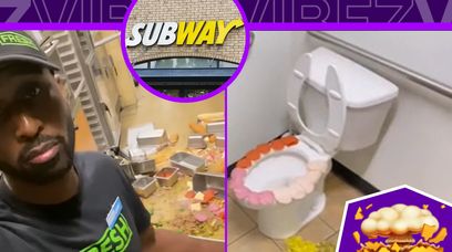 Pracownik Subwaya obkleił sedes plastrami szynki, bo marzył o sławie na YouTube