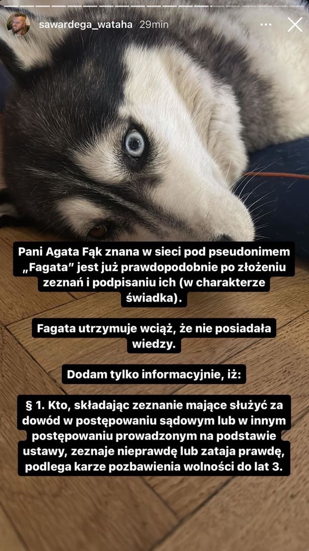 Sylwester Wardęga sugeruje, że Fagata złożyła FAŁSZYWE ZEZNANIA?! Upublicznił kolejne wiadomości