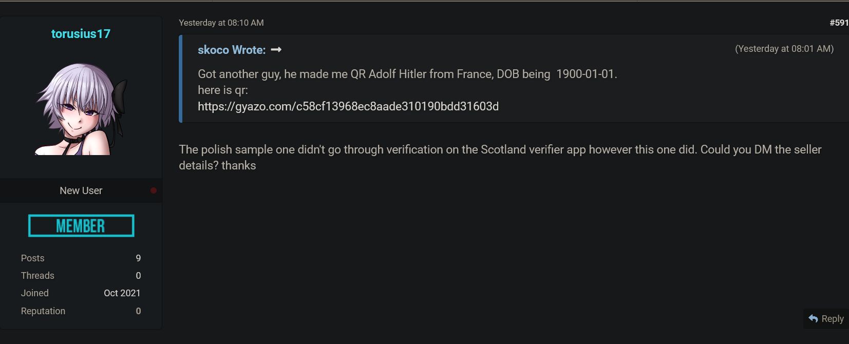Certyfikaty covid, Adolf Hitler