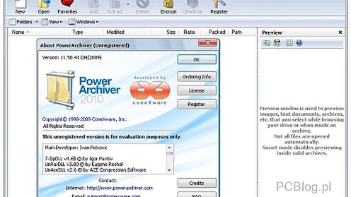PowerArchiver 2010 v11.50 w trzeciej wersji beta 1