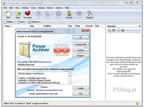 PowerArchiver 2010 v11.50 w trzeciej wersji beta