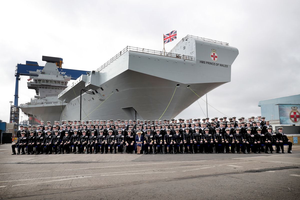 HMS Prince Of Wales podczas uroczystości nadania imienia 8 sierpnia 2017 roku
