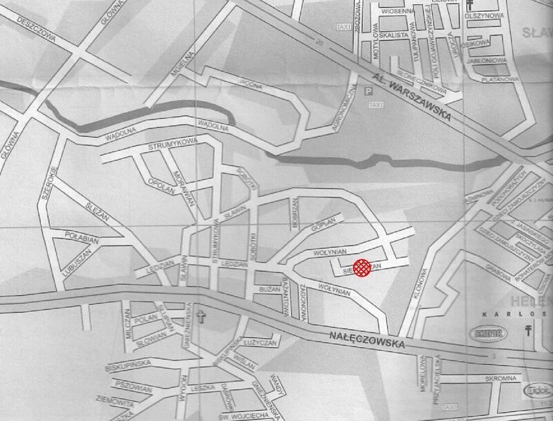Plan orientacyjny dzielnicy Szerokie