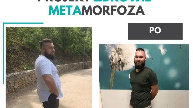 Metamorfoza PROJEKT ZDROWIE POLSKIE CENTRA DIETETYCZNE - efekt PRZED i PO