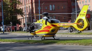 Kamieniec: Wypadek 12-latka na hulajnodze elektrycznej. Dziecko trafiło do szpitala śmigłowcem LPR