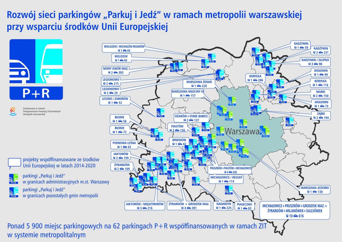 Legionowo. Powstaną parkingi P+R, perony i miejsca rowerowe