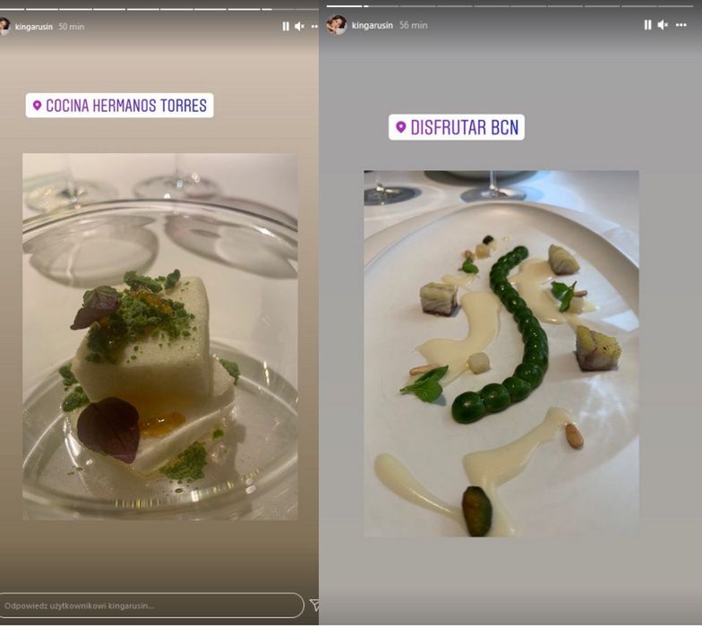 Kinga Rusin pokazuje przysmaki, których próbowała w Barcelonie