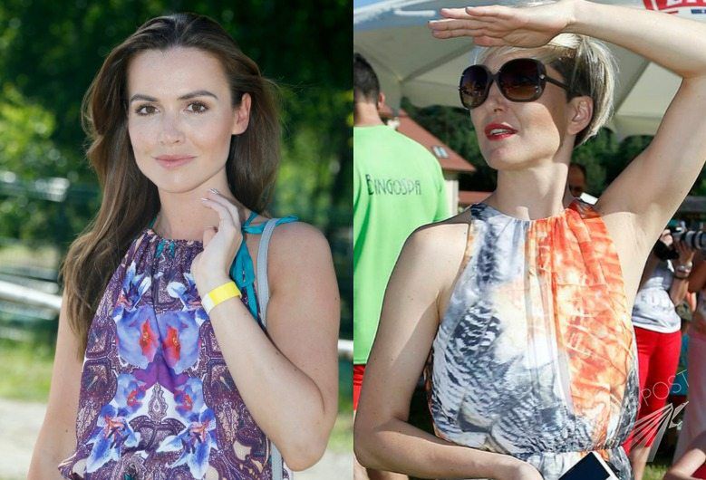 Marta Żmuda-Trzebiatowska i Magdalena Steczkowska postawiły na podobne, letnie sukienki [zdjęcia]