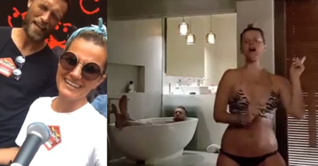 Zosia Zborowska rzuca bielizną w Andrzeja Wronę (WIDEO)