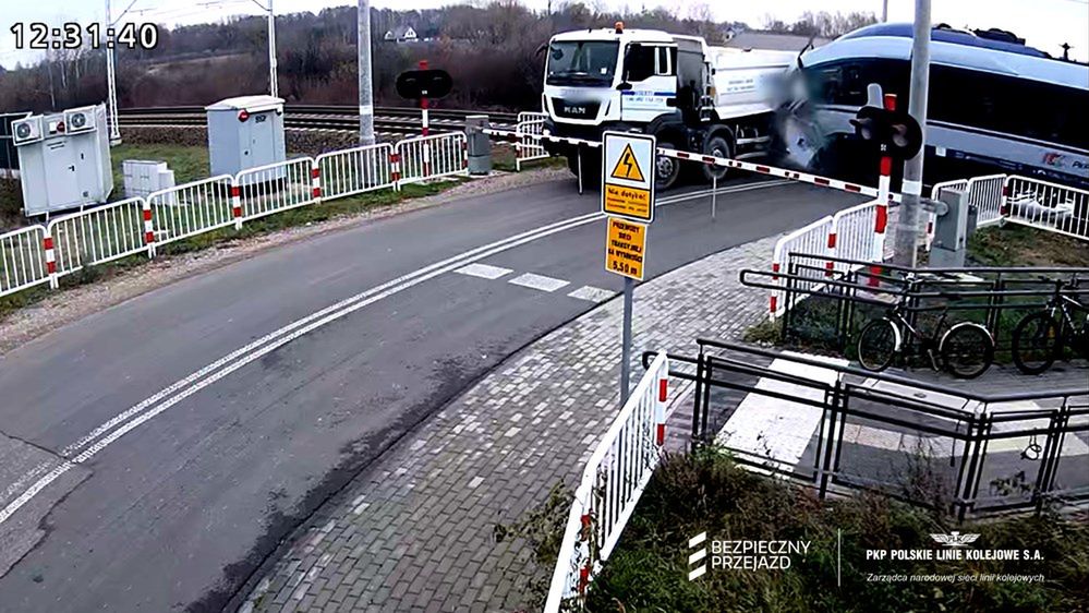 Wypadek na przejeździe w Nowej Suchej