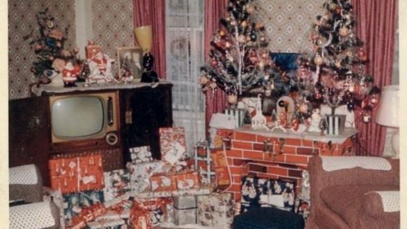 Świąteczne ozdoby z połowy XX wieku na historycznych zdjęciach 1