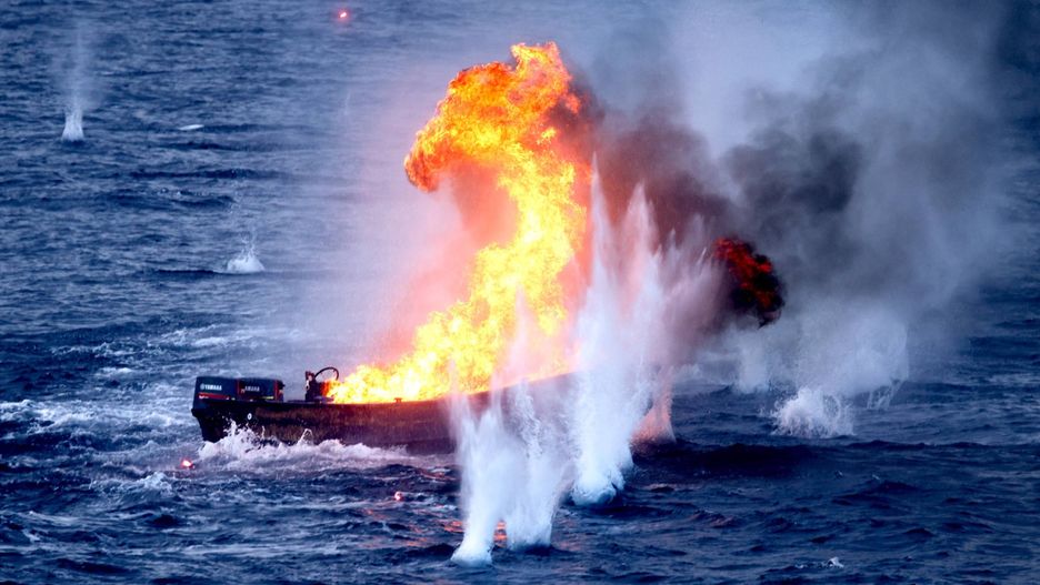 Brytyjczycy zatopili wrogi statek