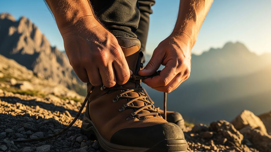 Close-up of a hiker tying their hiking boots on a rocky mountain trail during a Summer sunset. The warm sunlight illuminates the scene, with blurred mountains in the background.
horizontal, 4k, hiking, boots, hiker, mountain, trail, summer, sunset, outdoors, adventure, travel, trekking, nature, landscape, scenery, shoes, footwear, rocks, close-up, tie, laces, prepare, journey, exploration, holiday summer, fun summer, vacation summer, grilling summer, picnic summer, camp summer, horizontal, 4k, hiking, boots, hiker, mountain, trail, summer, sunset, outdoors, adventure, travel, trekking, nature, landscape, scenery, shoes, footwear, rocks, close-up, tie, laces, prepare, journey, exploration, holiday summer, fun summer, vacation summer, grilling summer, picnic summer, camp summer
