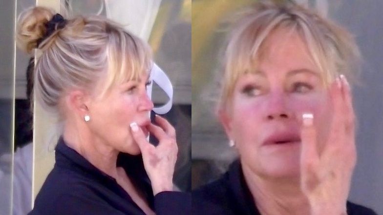 Melanie Griffith bez makijażu relaksuje się na kawie w Hollywood