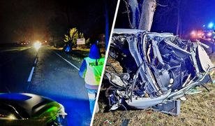 Auto z impetem uderzyło w drzewo. Jedna osoba nie żyje, dwie są ranne