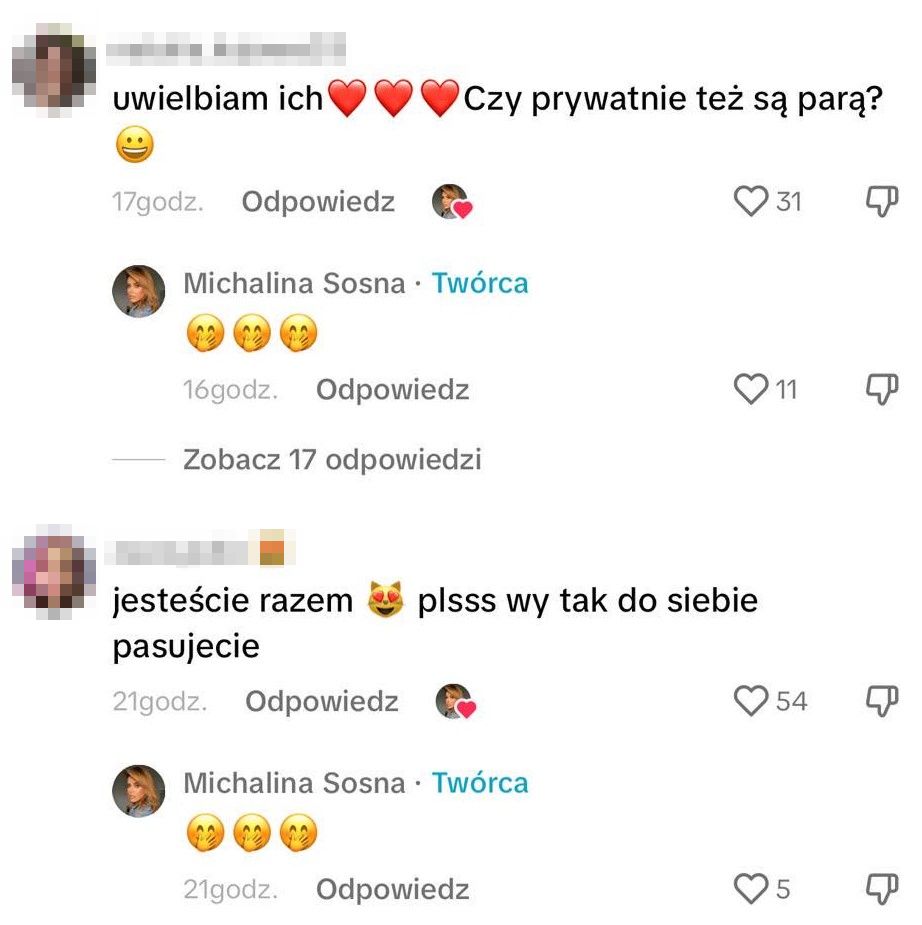 Michalina Sosna podsyca plotki o związku z Mikołajem Roznerskim