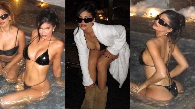 Lateksowa Kylie Jenner WDZIĘCZY SIĘ w jacuzzi podczas wypadu do Aspen. Nie jest jej zimno? (FOTO)