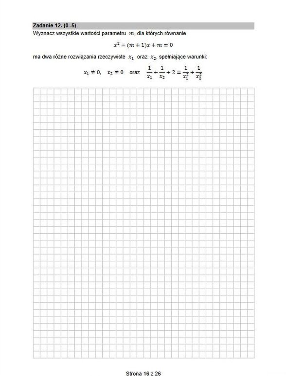 Matura rozszerzona z matematyki 