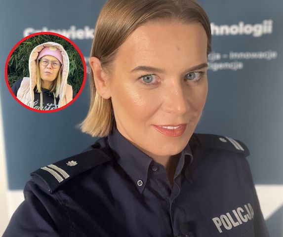 Policjantka ostrzega przed kapturami