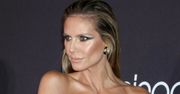 Heidi Klum w skórzanej sukience. Drapieżna stylizacja modelki