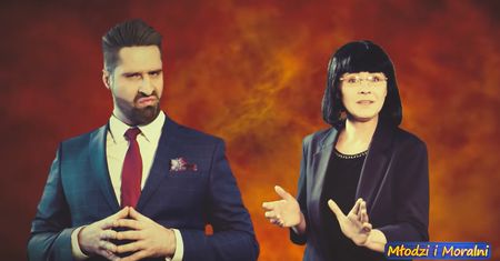 Polski kabaret sparodiował Kaję Godek i Roberta Bąkiewicza. "Wybij im lewactwo z głowy"