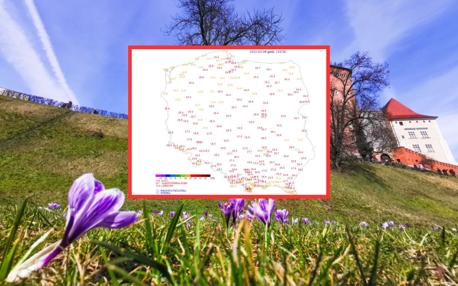 Czwartek, godz. 12.00. IMGW pokazuje mapę. Niewiarygodne